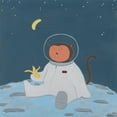 thumbnail image 2 of Vess, June Erica 20x20 White Modern Wood Framed Museum Art Print Titled - Monkeys in Space IV, 2 of 4