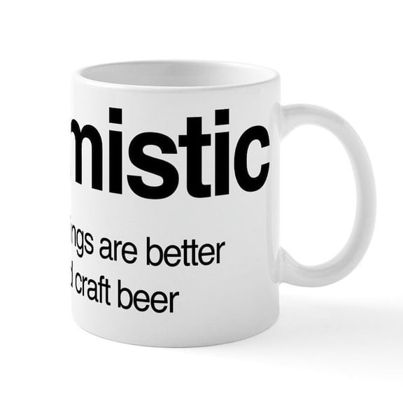 CafePress - Hoptimistic - 11 oz Ceramic Mug - Novelty Coffee Tea Cup