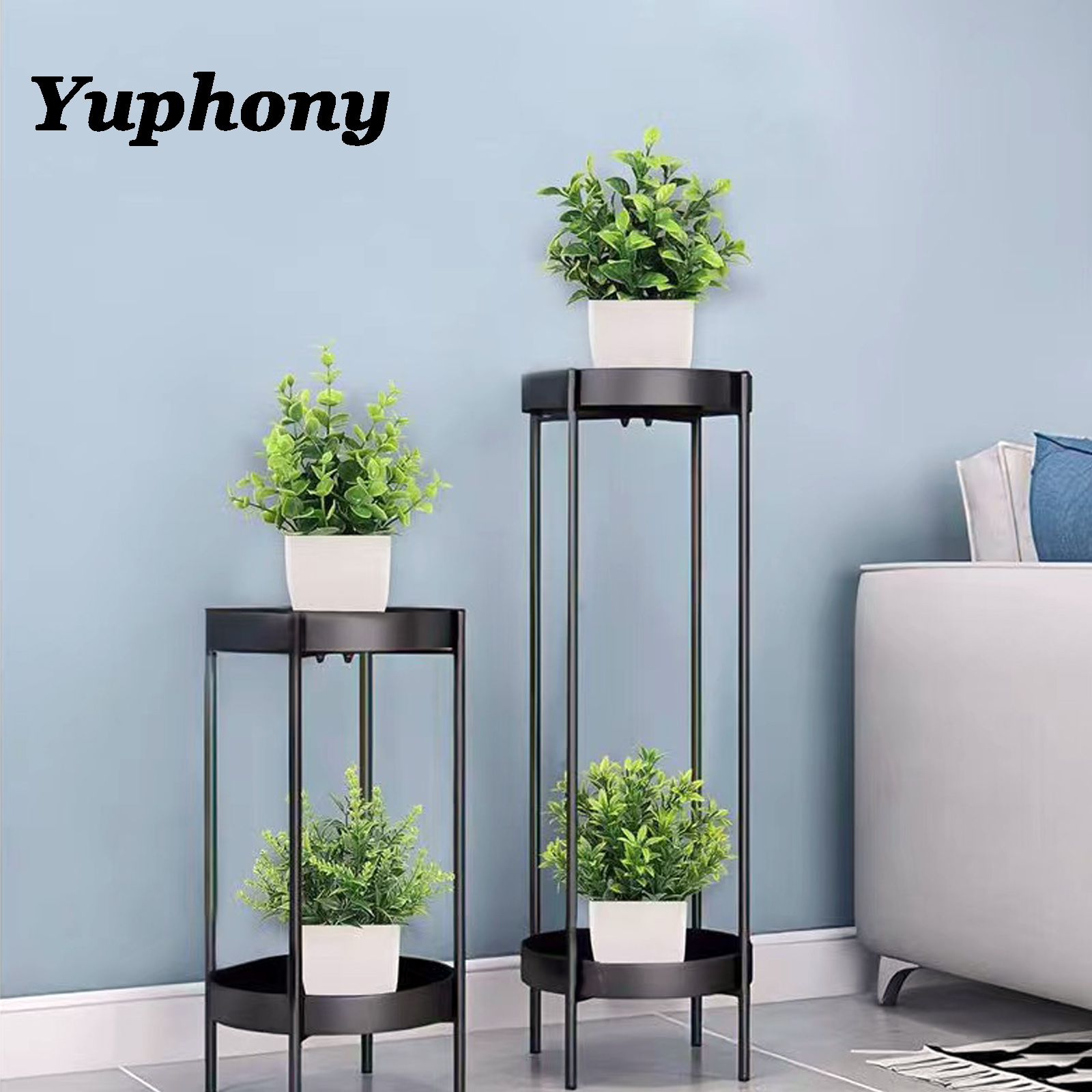 Yuphony 4Packs Fake Plant Mini Artificial Green Plant Simulation lavender Eucalyptus Potted Plant in White Pot for Office Bedroom Bathroom Living Home Room Decoration
