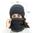 thumbnail image 5 of 2Pcs/Set Women Hat Scarf Warm Neck Thicken Knitted Winter Hat Face Cover for Outdoor, 5 of 8