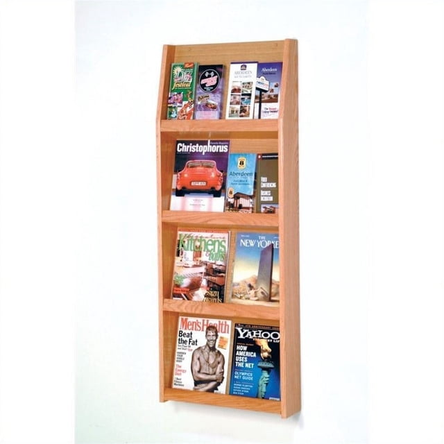 Wooden Mallet Wood Literature Display in Light Oak
