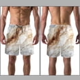 thumbnail image 3 of luoweisi Men's Beach Shorts Quick Dry Swim Trunks with Mesh Lining Marble Texture S, 3 of 5