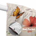 thumbnail image 4 of Swag Valance Curtains for Windows, Orange Red Flowers Light Filtering Kitchen Curtains with Rod Pocket, Farmhouse Pastoral Botanical Window Treatment Valances for Living Room, 28x36 - 2 PCS, 4 of 9