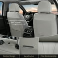 thumbnail image 2 of Florich Full Set Car Seat Covers, Premium Faux Leather Seat Protectors, Breathable Material Cushions Universal Fit for Most Cars, Gray, 2 of 8