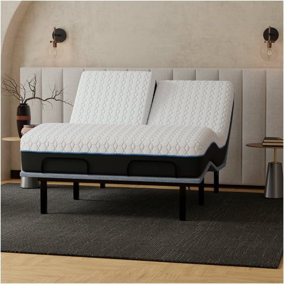 JERFIT 12" Copper Gel-Infused Memory Foam Mattress, Cooling Split Top King Bed Mattress with CertiPUR-US Certified Foam for Pressure Relief Support