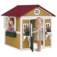 thumbnail image 4 of Outsunny Playhouse for Kids Outdoor, Wooden Playhouse with Doors, Windows, Planter Pots and Boxes for Toddlers 3-8 Years, Backyard, Beige, 4 of 10
