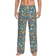 thumbnail image 2 of Kdxio Foxes and Birds in Forest Print Men's Sleep Pajama Pant Lounge Pants with Pockets, 2 of 8