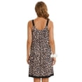thumbnail image 4 of UVN Womens Nightgown Sleeveless Sleepwear Crewneck Wide Strap Pleated Nightshirt Casual Print Sleepdress, 4 of 8