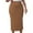 Brown, variant on yillto Women's Plus Size Skirts High Elastic Waist Trendy Causal Dressy Corduroy Skirt with Split