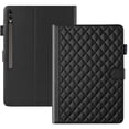 thumbnail image 4 of XYX Case for Samsung Galaxy Tab S9 FE+ 12.4 inch Release 2023 (SM-X610/SM-X616), Rhombus Pattern Multiple Viewing Angles Stand Slim Folio Case Cover (Black), 4 of 5