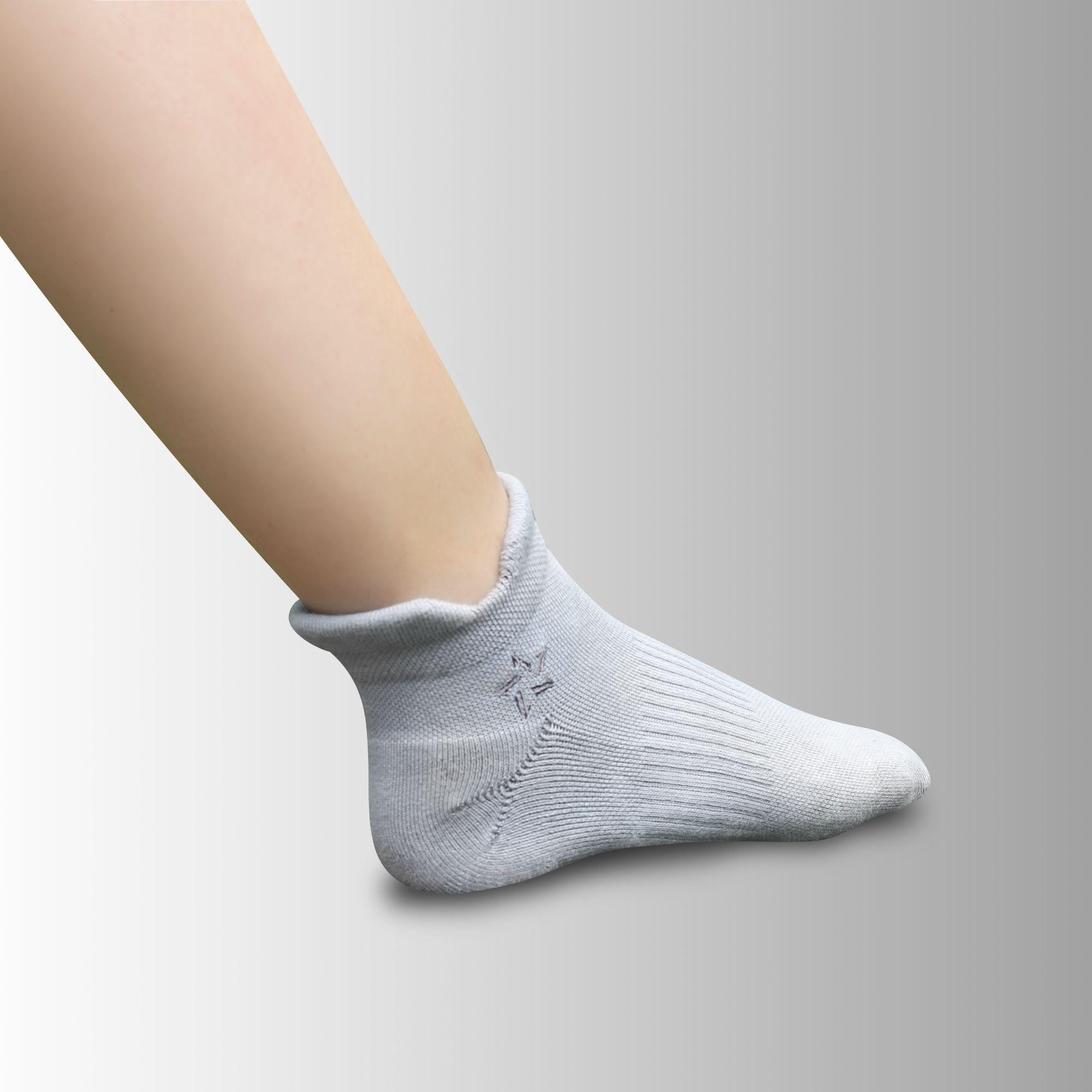 Lone Star Ultra-Thickness Ankle Socks For Men Women Seamless Cotton Comfort Durable Unisex Fashion Trendy Casual Footwear (Grey/Grey)