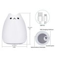 thumbnail image 2 of Children Night Light, EECOO Cute Cat Lamp Soft Silicone Sensitive Tap Control Decompression Toy, 2 of 5