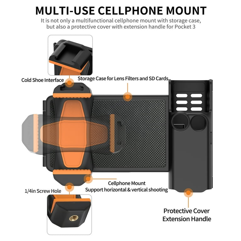 For DJI Osmo Pocket 3 Expanding Phone Holder Adapter Versatile