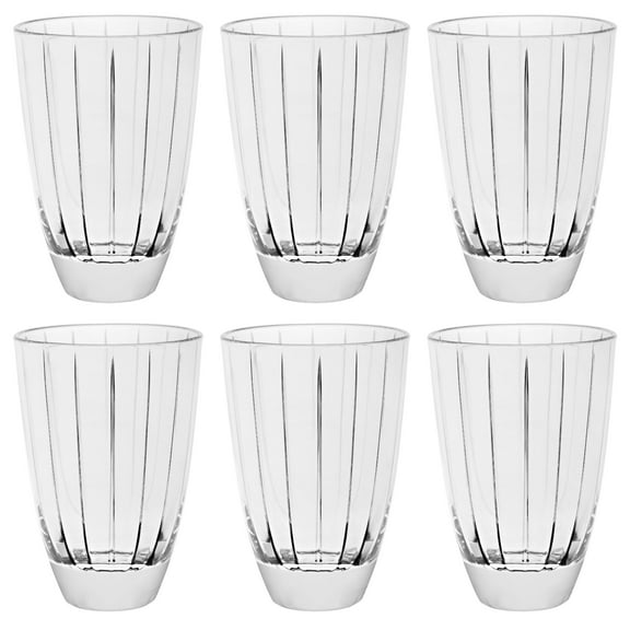 Barski - European - High Quality Glass - Hiball - Artistically Designed - 16.5oz. - Set of 6 - Made in Europe