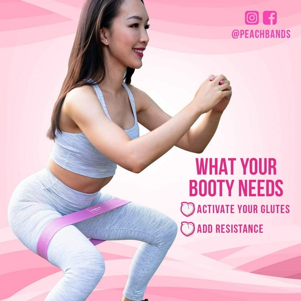 Peach Bands Hip Band Set Fabric Booty Resistance Bands for Leg and Butt Workouts Walmart