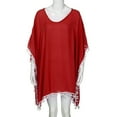 thumbnail image 4 of Ruimatai Swimsuit Coverup for Women Clearance Womens Cover Up Dress Plus Size Women Trim Kaftan Chiffon Tassels Swimwear Beach Loose Bikini Cover Up, 4 of 7