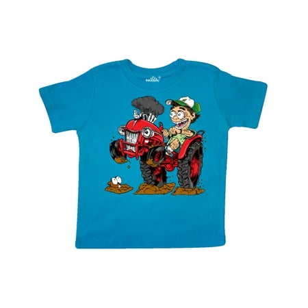 

Inktastic Hot Roddin Rod on a Tractor in Red Gift Toddler Boy Girl T-Shirt