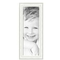 thumbnail image 2 of ArtToFrames 12" x 35" Majestic White Picture Frame, 12x35 inch Silver Wood Poster Frame (WOM-5198),  Pack, 2 of 7