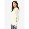 thumbnail image 3 of Roaman's Women's Plus Size Cutout Pullover Sweater, 3 of 5