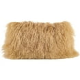 thumbnail image 6 of SARO 3564.EG1220B 12 x 20 in. Wool Mongolian Lamb Fur Throw Pillow  Eggplant, 6 of 7