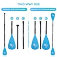 thumbnail image 6 of Kayak Paddle SUP Paddle,KOETSU 2-in-1 Adjustable Aluminum Alloy Boat Paddle Oars 67-83in, Detachable Canoe Board Paddle with Anti-Slip Grip,Blue, 6 of 10