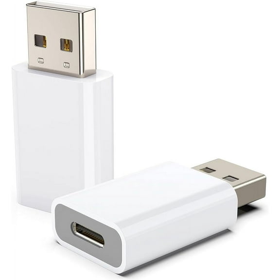 2pack-USB to USB C Adapter,Compatible with Apple MagSafe Watch 7/8/9/SE/Ultra,USB C Female to USB Male Adapter for iPhone 15 14 13 12 Mini Pro Max,iPad,Galaxy Note,Google Pixel 7 6 5