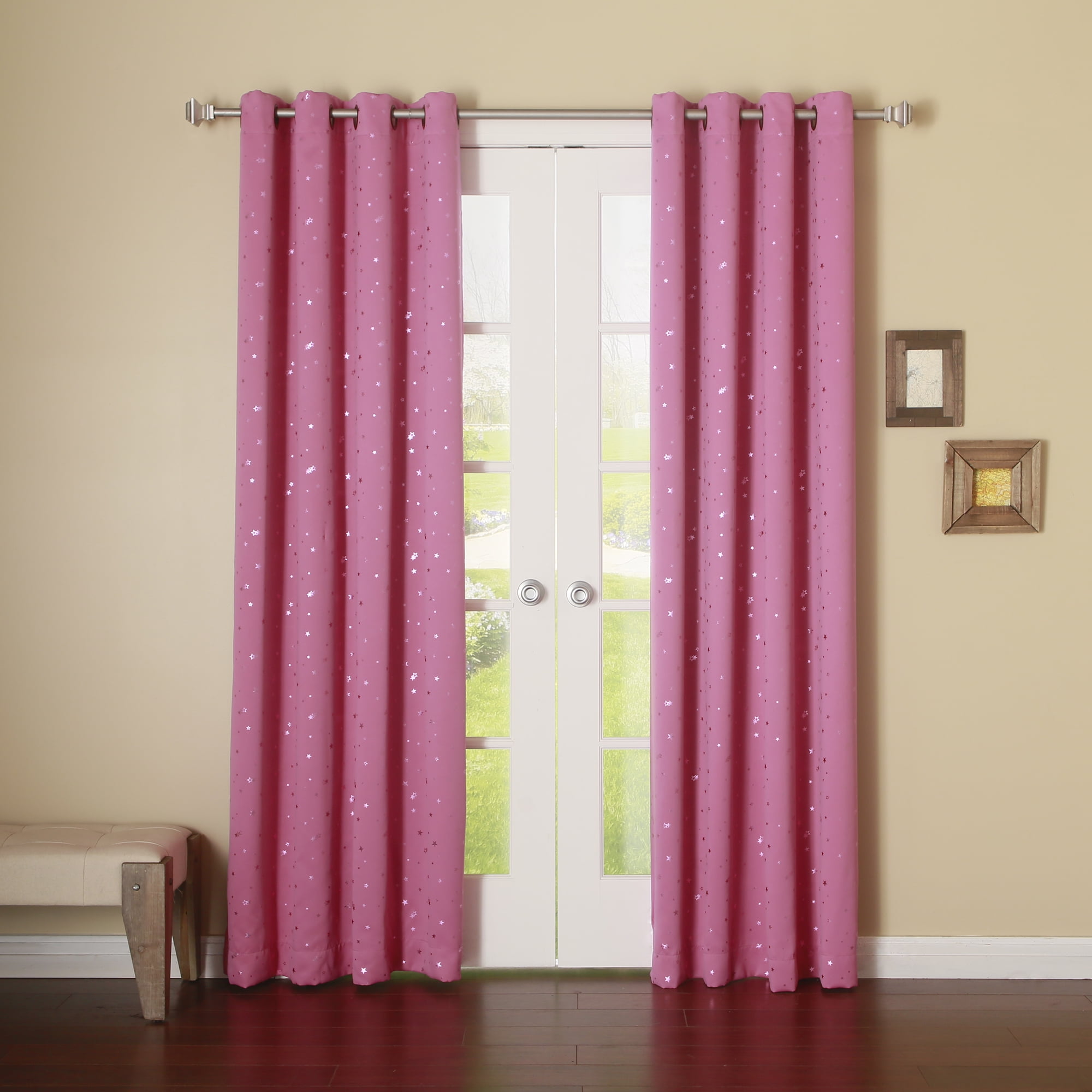 Quality Home Pink Star Foil Printed Grommet Blackout Curtains 52 X 84 Set Of 2 Panels Walmartcom Walmartcom Quality Home Pink Star Foil Printed Grommet Blackout Curtains 52 X 84 Set Of 2 Panels Walmartcom Walmartcom