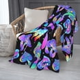thumbnail image 3 of Hippie Mushroom Magic Blanket, Soft Blankets Flannel Bed Throw Cozy Lightweight Plush Gifts for Women Men Boys Girls Sofa Couch Bedroom Living Rooms Warm All Season, Home Decor, 60"x50", 3 of 6