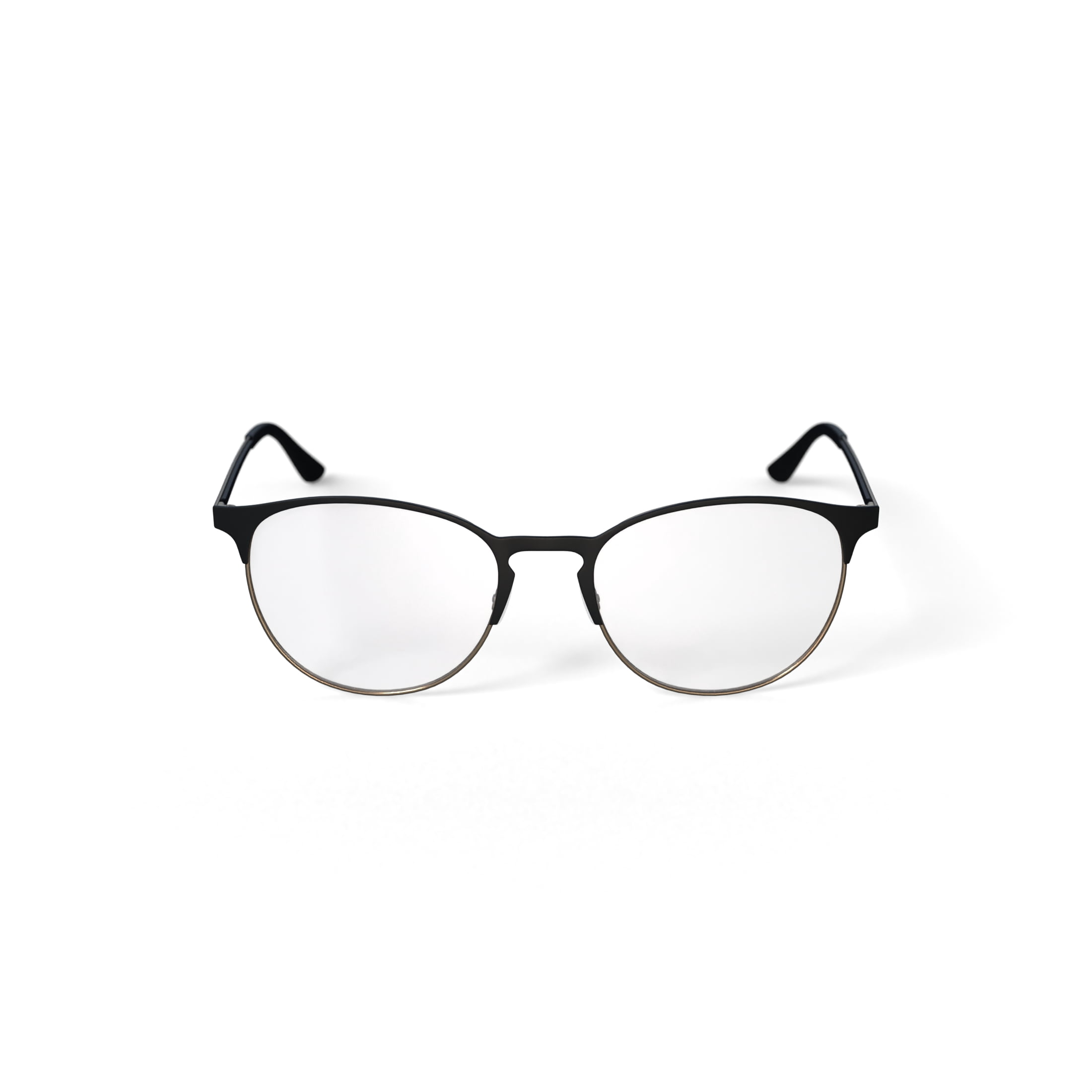 Ray-Ban Unisex Size 53 Phantos Prescription Eyeglasses with Case, Black on Arista