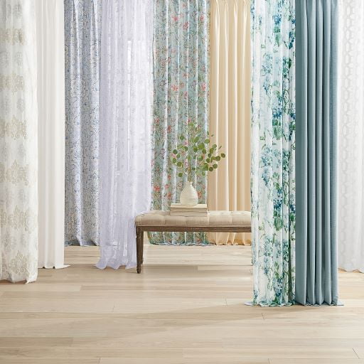 Waverly Serendipity Pinch Pleat Back Tab Light Filtering Curtain Panel, 25" x 84"