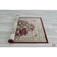 thumbnail image 6 of Burgundy Red/Beige Persian Isfahan FloralPattern Distressed - Modern Vintage Area Rug, 6 of 9