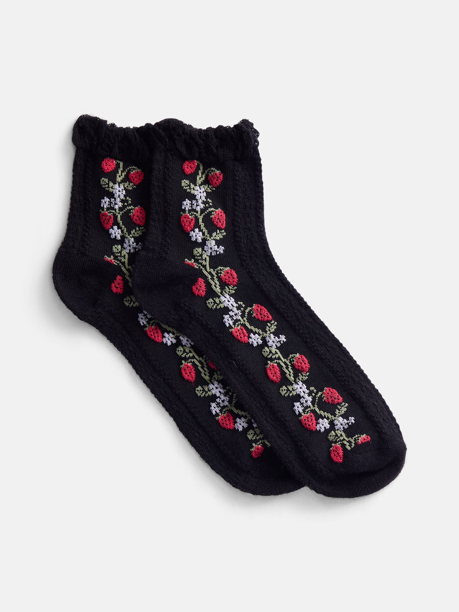 No Boundaries Women's Ankle Socks, 3-Pack, Size 4-10