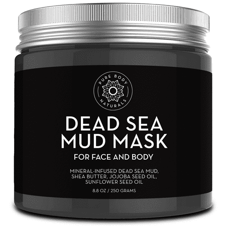 Dead Sea Mud Mask Treatment for Oily Skin, Blackhead, Acne, Dead Skin 8.8oz by Pure Body Naturals