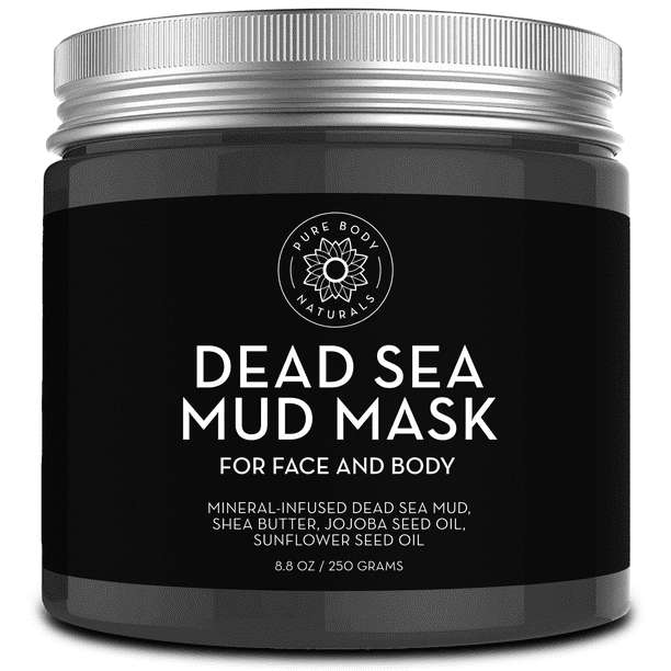 Pure Body Naturals Dead Sea Mud Mask Face Mask and Body Mud for Acne