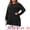 Black, variant on DARING DIVA Plus Size Sweaters Round Neck Knit Loose Pocket Pullover Top 1X Lake Blue