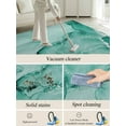 thumbnail image 5 of Teal Abstract Area Rug for Bedroom 2.7x5 Ft Silver Marble Ripples Clouds Luxury Fluid Art Super Soft fuzzy Throw Rug Non-Slip Fluffy Plush Indoor Floor Carpet for Living Room Nursery Home Decor, 5 of 8