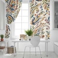 thumbnail image 5 of Paisley Flower Blackout Curtains for Bedroom, Spring Watercolor Vintage Floral Leaf Plant Thermal Insulated Kitchen Drapes with Grommets, Light Blocking Window Treatment, 2 Panels 52" x 84", 5 of 7