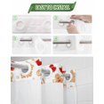 thumbnail image 6 of Christmas Cookie Man Candy No Hooks Shower Curtain with Snap in Fabric Liner Set, House Xmas Sock Snowflake Shower Curtains Waterproof Bathroom Curtain with See Through Top Window, 72x72 Inch, 6 of 6