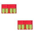 thumbnail image 3 of Transemion Practical Tray Organizer Multi-Boat Holder Jar Containers Kits Beading Storage Tray DIY Craft Red combination 1 2Set, 3 of 6