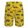 thumbnail image 6 of Kdxio Vintage Excavator Pattern Mens Casual Shorts - Drawstring Summer Beach Sports Shorts for Men, 6 of 9