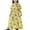 Yellow, variant on Wavsuf Children Girls Casual Dresses Printed Yellow Children's Clothing Size 4-5 Years