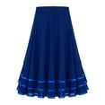YIZYIF Kids Girls Tiered Long Dance Skirt Full Circle Skirt for