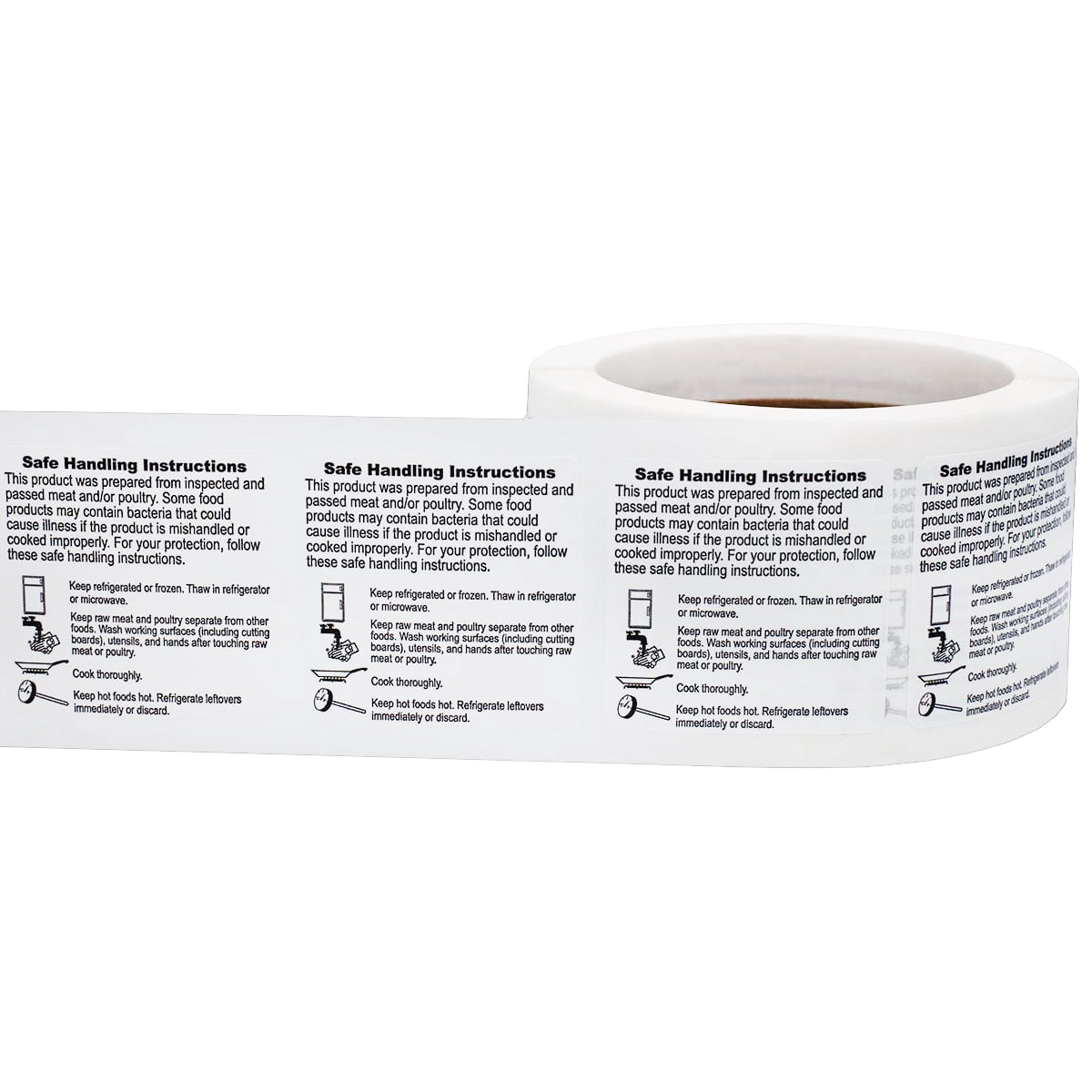 2.25 X 1.125 Food Labels Food Safe Handling Labels - 12 Rolls Of 1000 Labels, 2.25x1.125 Inch Made In USA Meat Market Labels
