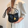 thumbnail image 5 of Bolso de moda adecuado para viajes diarios y citas, pequeño bolso cuadrado de cuero artificial para mujer negro, 5 of 5