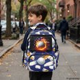 thumbnail image 6 of Chririnla Golf Ball & Club Abstract Graffiti Pattern Large Capacity School Bags with Lightweight Multi Pocket Casual Daypack, Multi-Pockets 17 Inch School Backpack for Travel Elementary School, 6 of 9