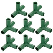 8Pcs 16.5mm/0.65in 4 Way Greenhouse Frame Connector Pipe Fitting Duty Joint Tool
