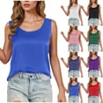 thumbnail image 1 of Daiosportswear Camisoles Sans Manches à Col Rond pour Femmes, Tube Creux Plissé, Blouses Blanches 10(TG), 1 of 7