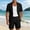 Black, variant on Slim Suits for Men formal Casul Summer Beach Wedding Grooms 2 Piece Lightweight Short Sleeve Blazer Jacket and Shorts Party Textured Suit Sets White
