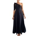 thumbnail image 2 of Qiopertar Robe d'Été Mode Femme Couleur Unie Taille Sans Manches Col Asymétrique Liquidation Livraison Gratuite à Moins de 5$ jusqu'à 90 % de Réduction, 2 of 9