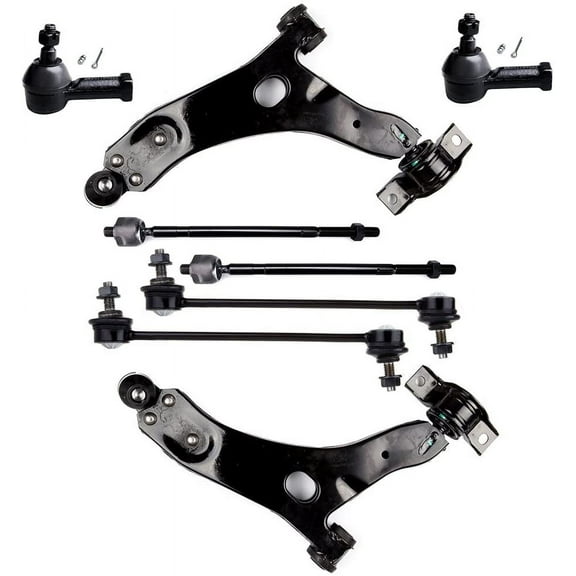 ECCPP Control Arm Kit 2006 2007 2008 2009 2010 2011 For Ford Focus - Inner Tie Rod Ends Lower Control Arms Outer Tie Rod Ends Front Sway Bar End Links